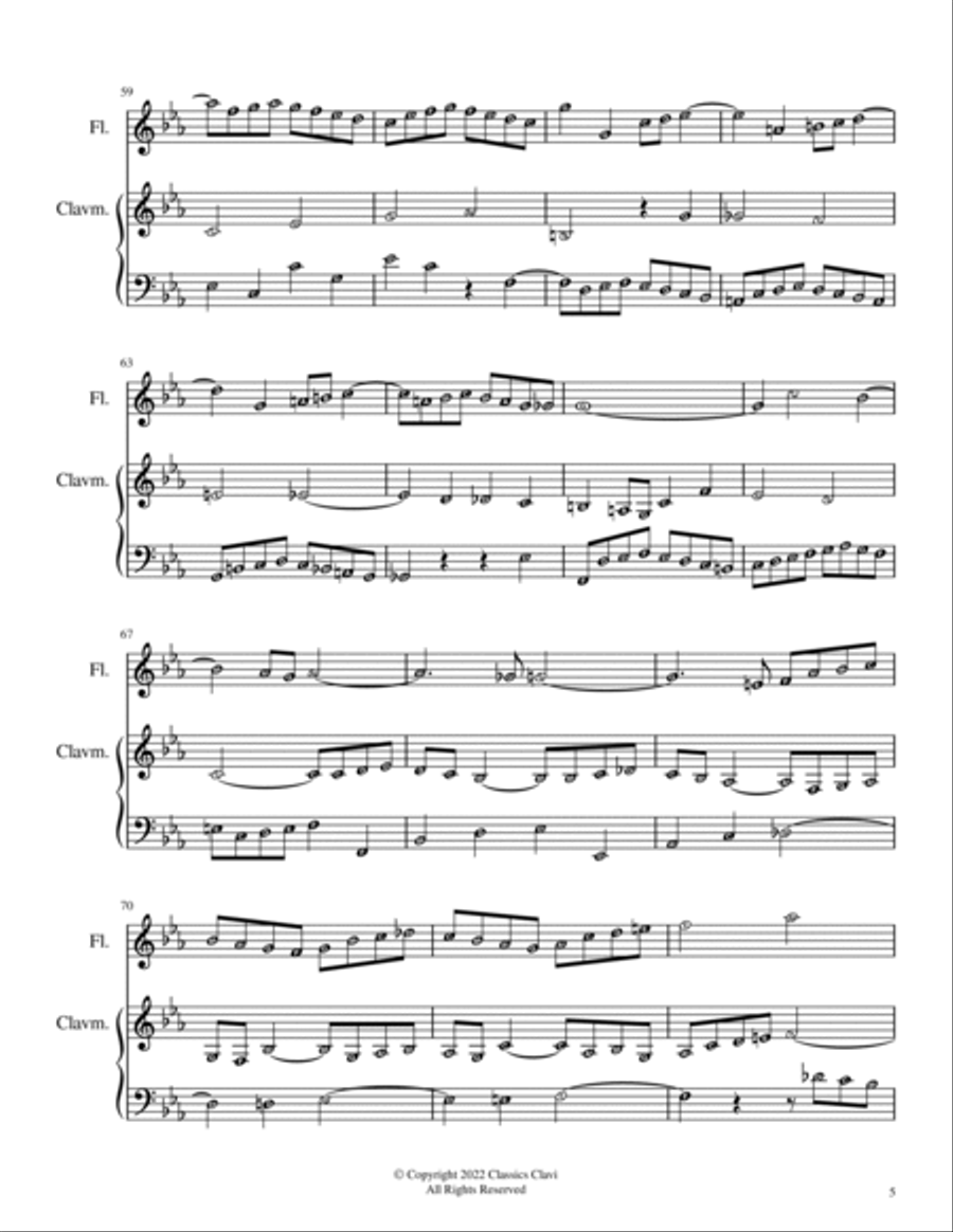 Musical Offering, Ricercar A 3, BWV 1079 Flute Solo scores gallery preview page 5