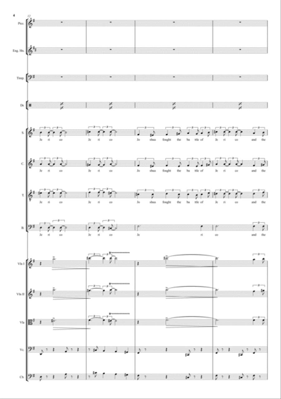 JOSHUA FOUGHT THE BATTLE OF JERICHO Full Orchestra scores gallery preview page 4