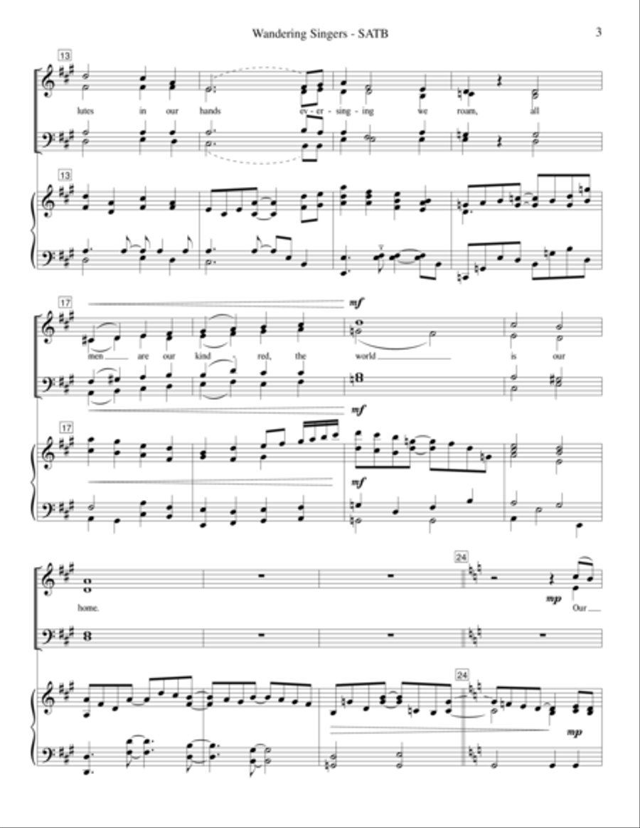 Wandering Singers - SATB image number null