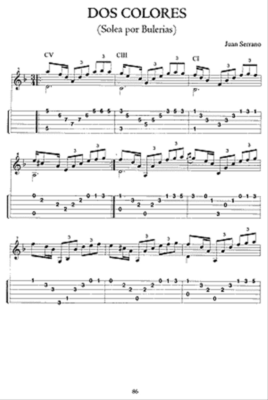 Juan Serrano - King of the Flamenco Guitar Flamenco Guitar scores gallery preview page 3