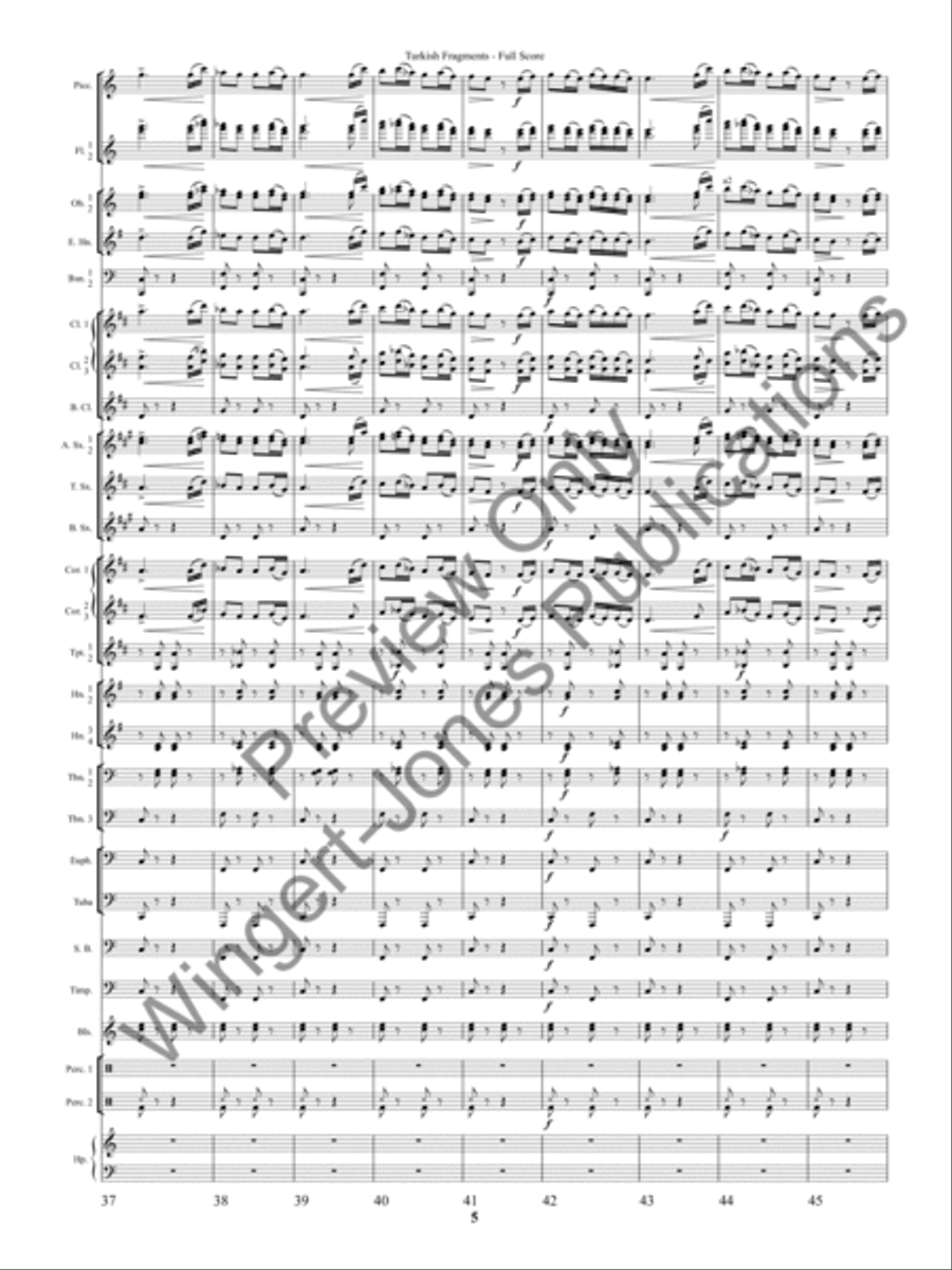 Turkish Fragments Turkish Fragments Concert Band scores gallery preview page 8