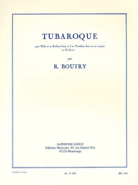 Tubaroque (tuba Or Bass Saxhorn Or Bass Trombone And Piano)