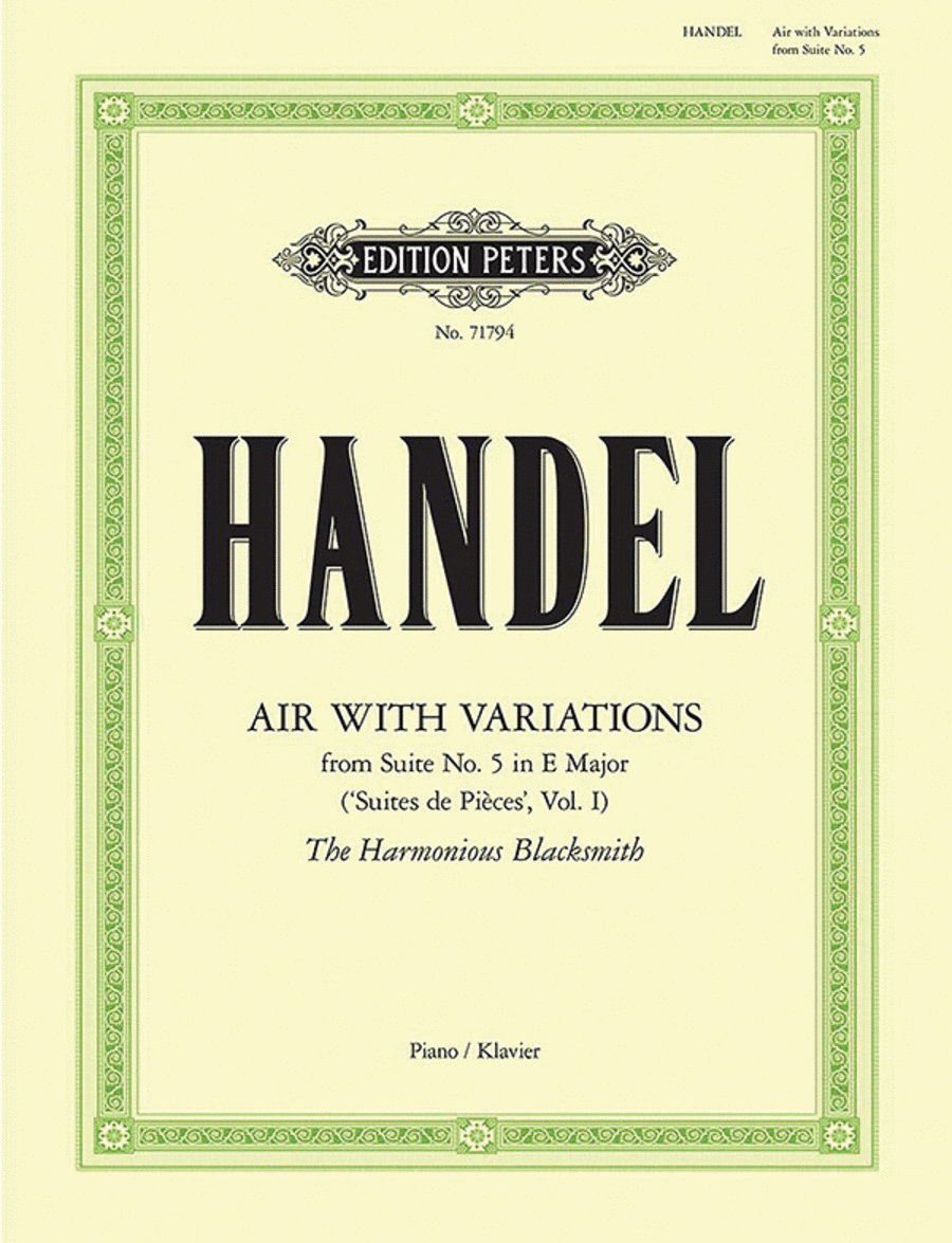 Air with Variations from 'The Harmonious Blacksmith' Harpsichord scores gallery preview page 1