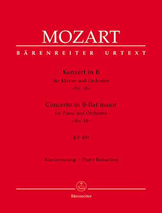Concerto for Piano and Orchestra, No. 15 B flat major, KV 450