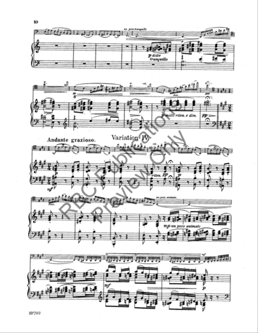 Variations On A Rococo Theme Viola scores gallery preview page 11