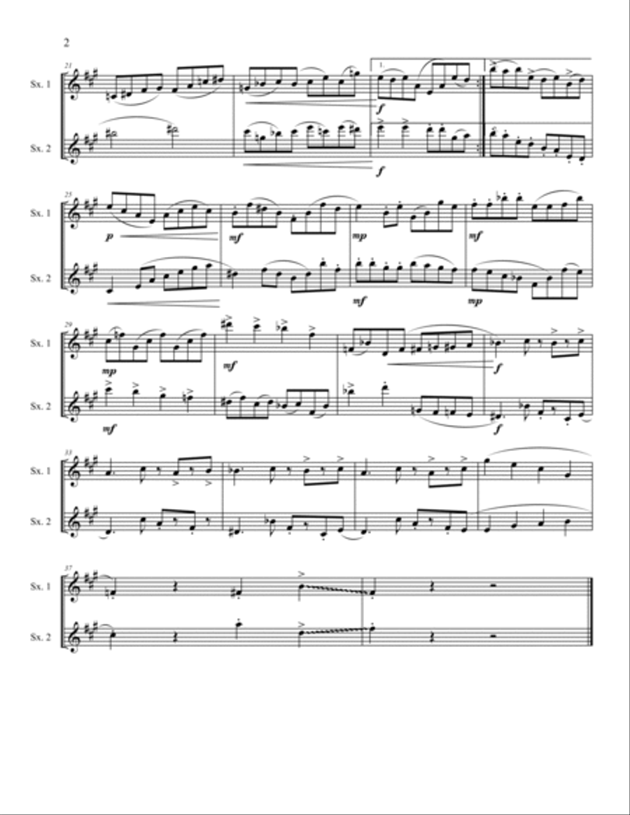 Quackery (Saxophone Duet) Woodwind Duet scores gallery preview page 2