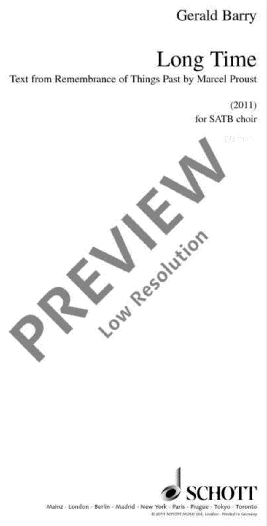 Long Time 4-Part scores gallery preview page 2