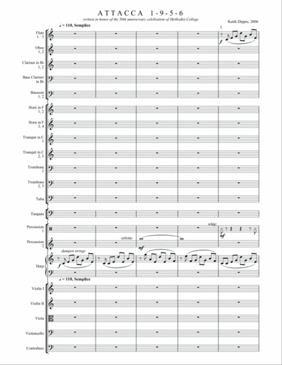 Attacca 1956 Full Orchestra scores gallery preview page 1