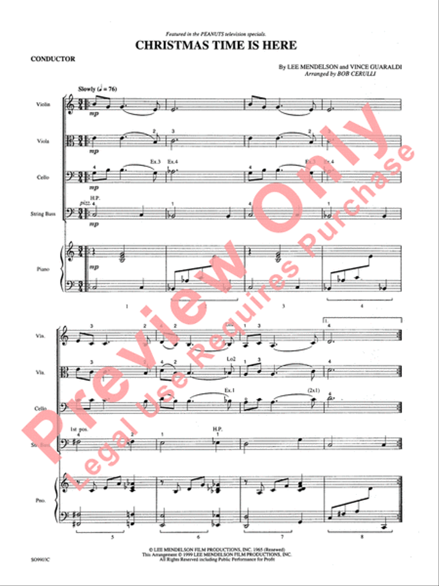 Christmas Time Is Here Christmas Time Is Here String Orchestra scores gallery preview page 4