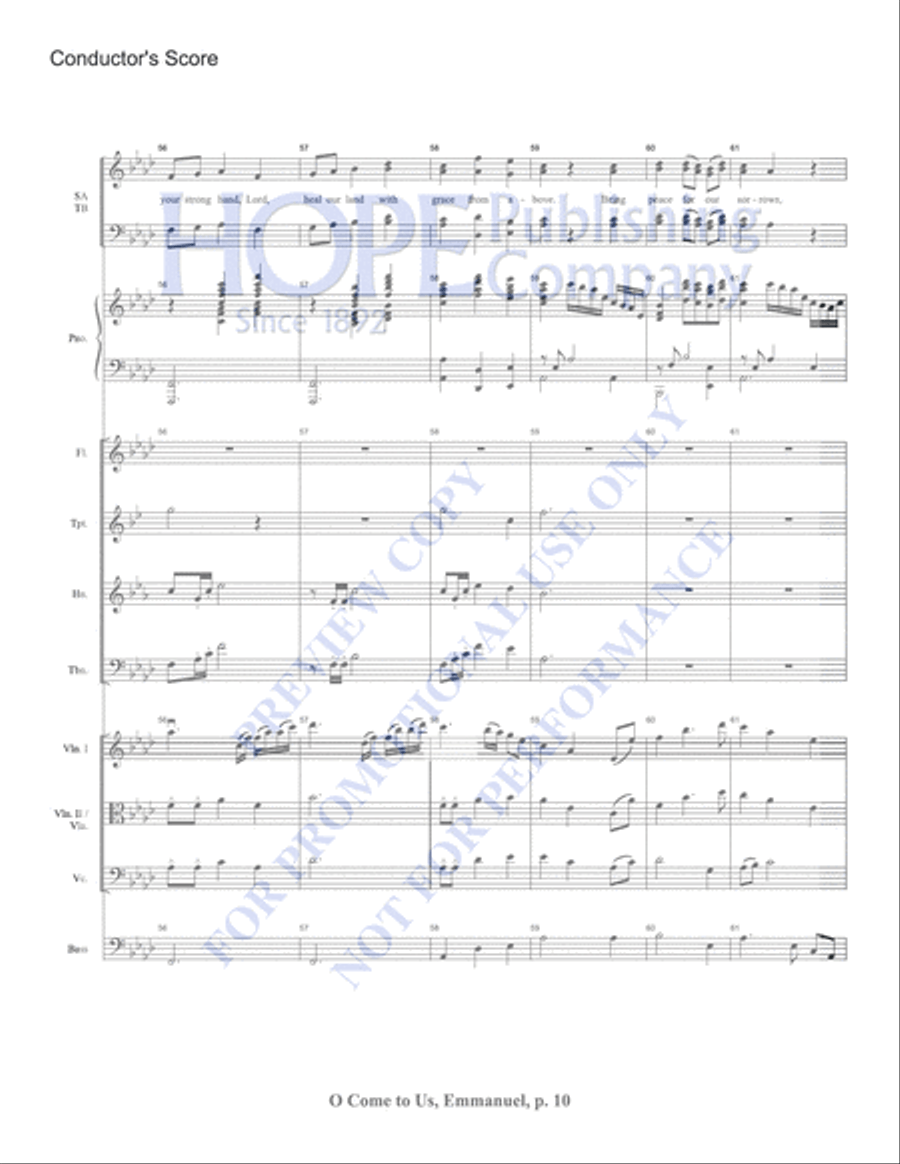 O Come to Us, Emmanuel O Come to Us, Emmanuel Choir scores gallery preview page 10