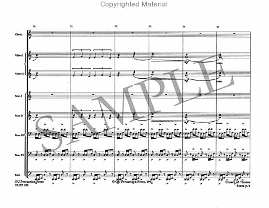 Crown of Thorns Percussion Ensemble scores gallery preview page 7