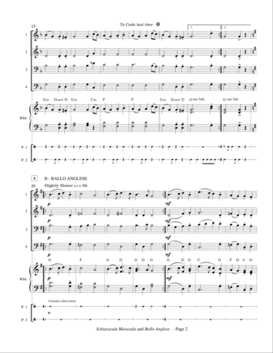 Schiarazula Marazula and Ballo Anglese (Pierre Phalèse Jnr, 1583) for Wind Instruments Small Ensemble scores gallery preview page 5