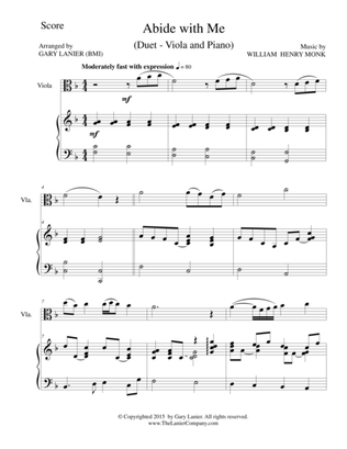 Book cover for ABIDE WITH ME (Duet – Viola and Piano/Score and Parts)