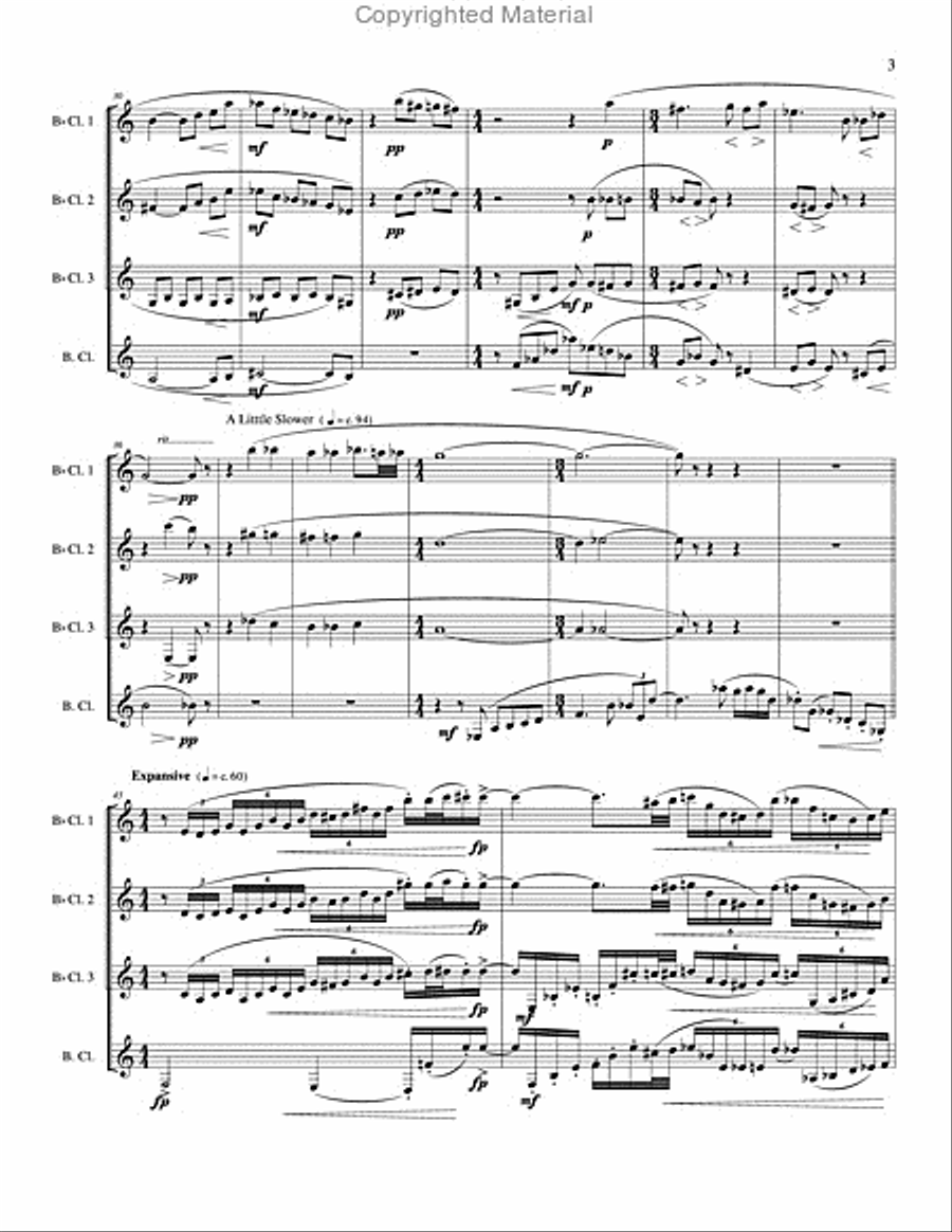 Magnificent Situations Magnificent Situations Clarinet Quartet scores gallery preview page 4