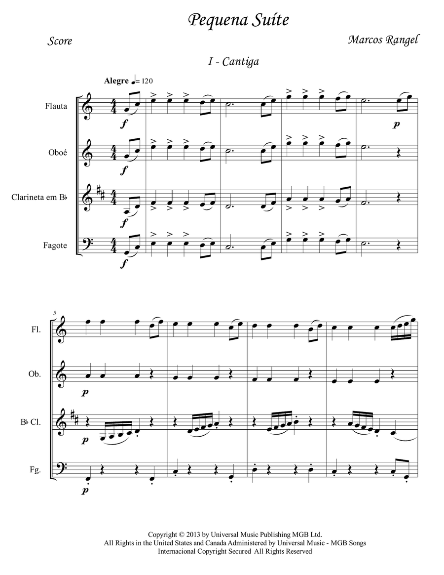 Small Suite for Woodwinds Woodwind Quartet scores gallery preview page 2