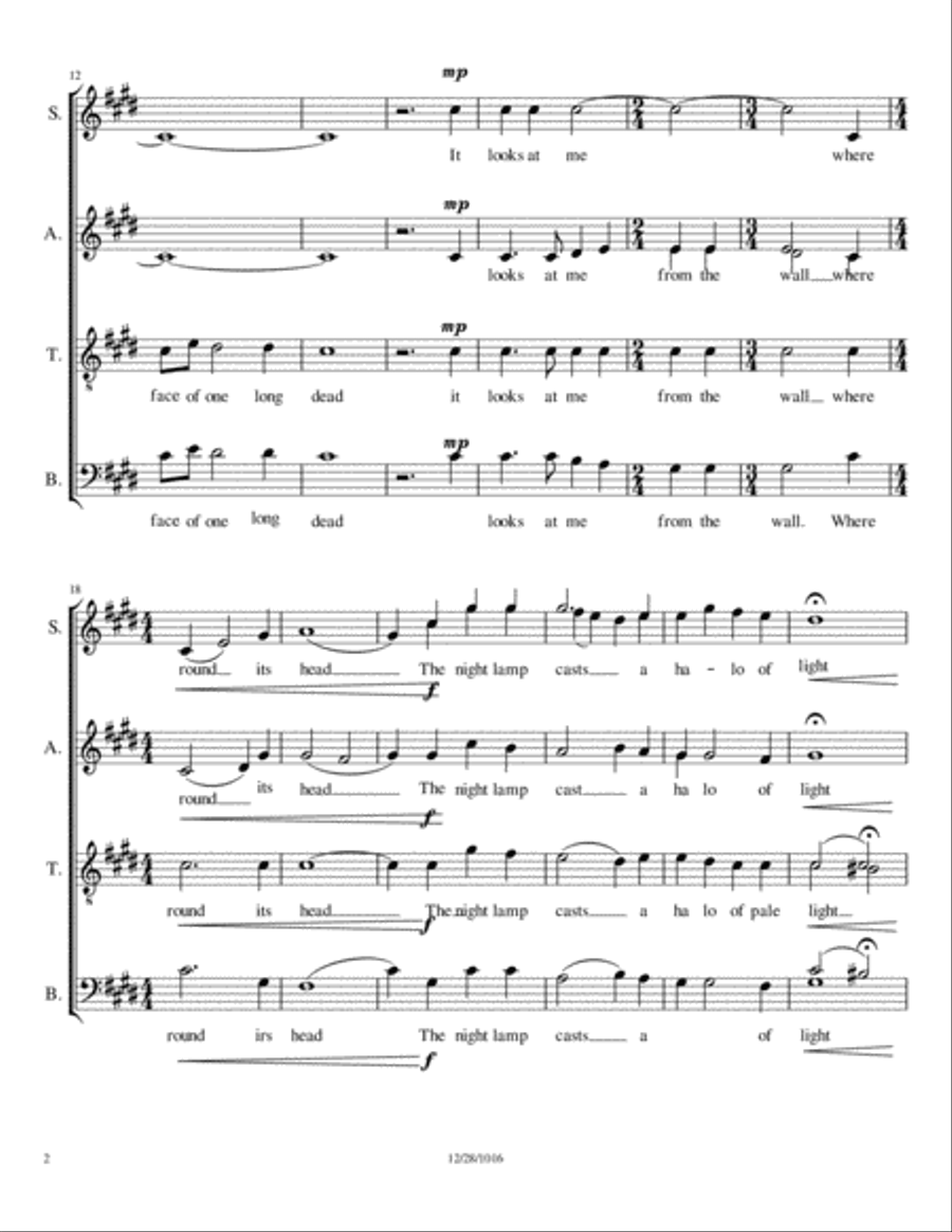 The Cross of Snow The Cross of Snow 4-Part scores gallery preview page 2