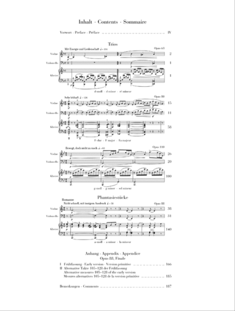 Robert Schumann – Works for Piano Trio Piano Trio scores gallery preview page 2