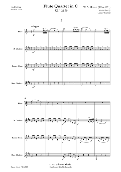 Flute Quartet in C major