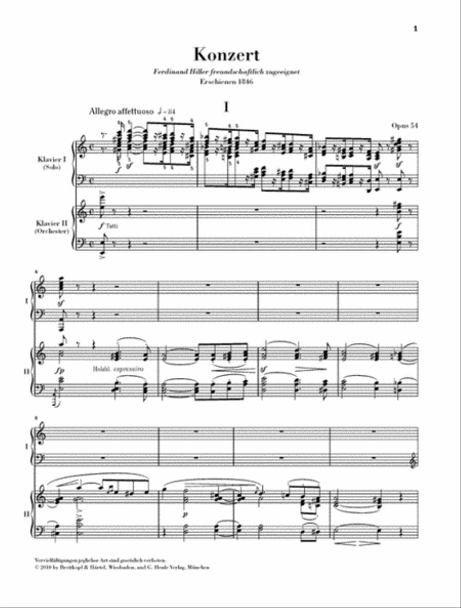 Piano Concerto in A minor, Op. 54 Piano Solo scores gallery preview page 2