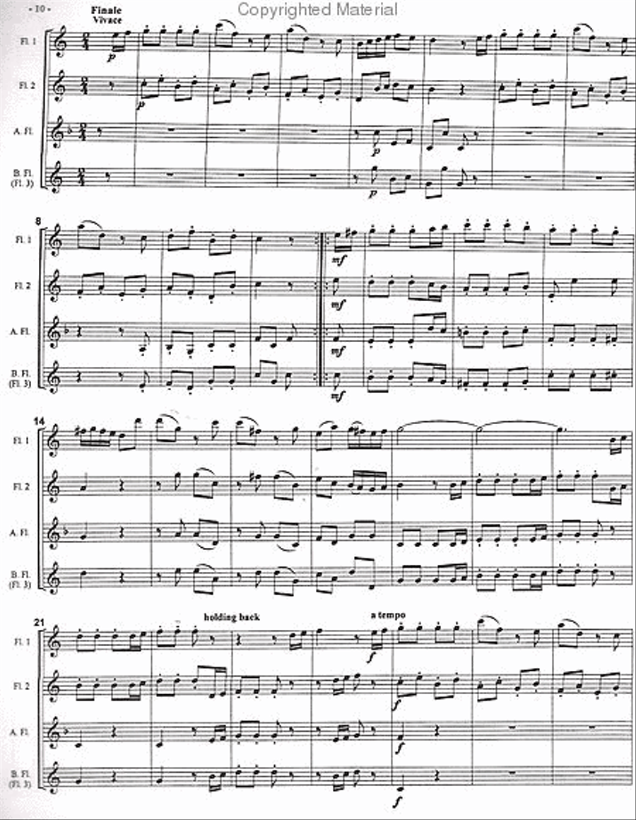 Four London Trios, HOB IV: 1-4 Flute Choir scores gallery preview page 2