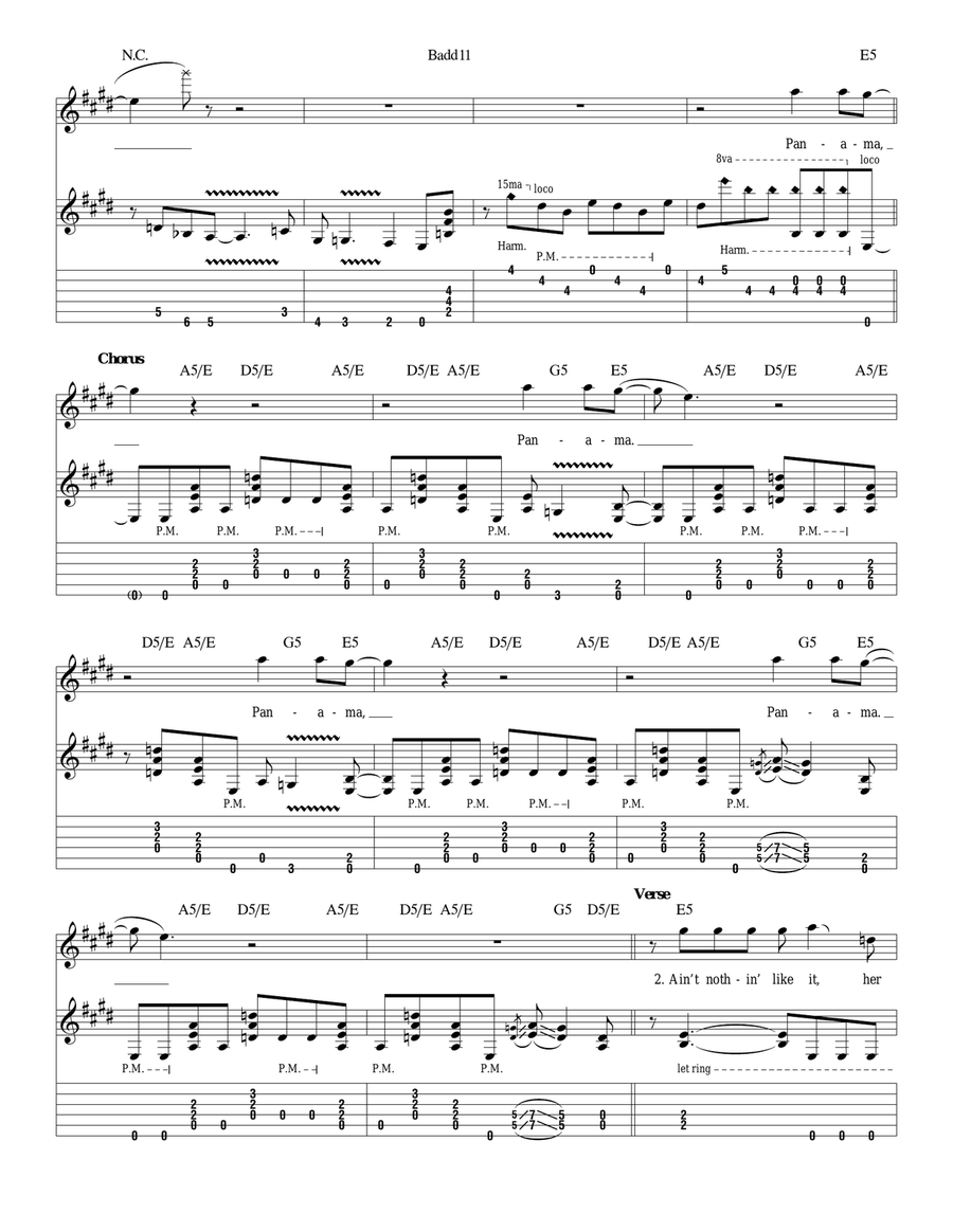 Panama Acoustic Guitar scores gallery preview page 4