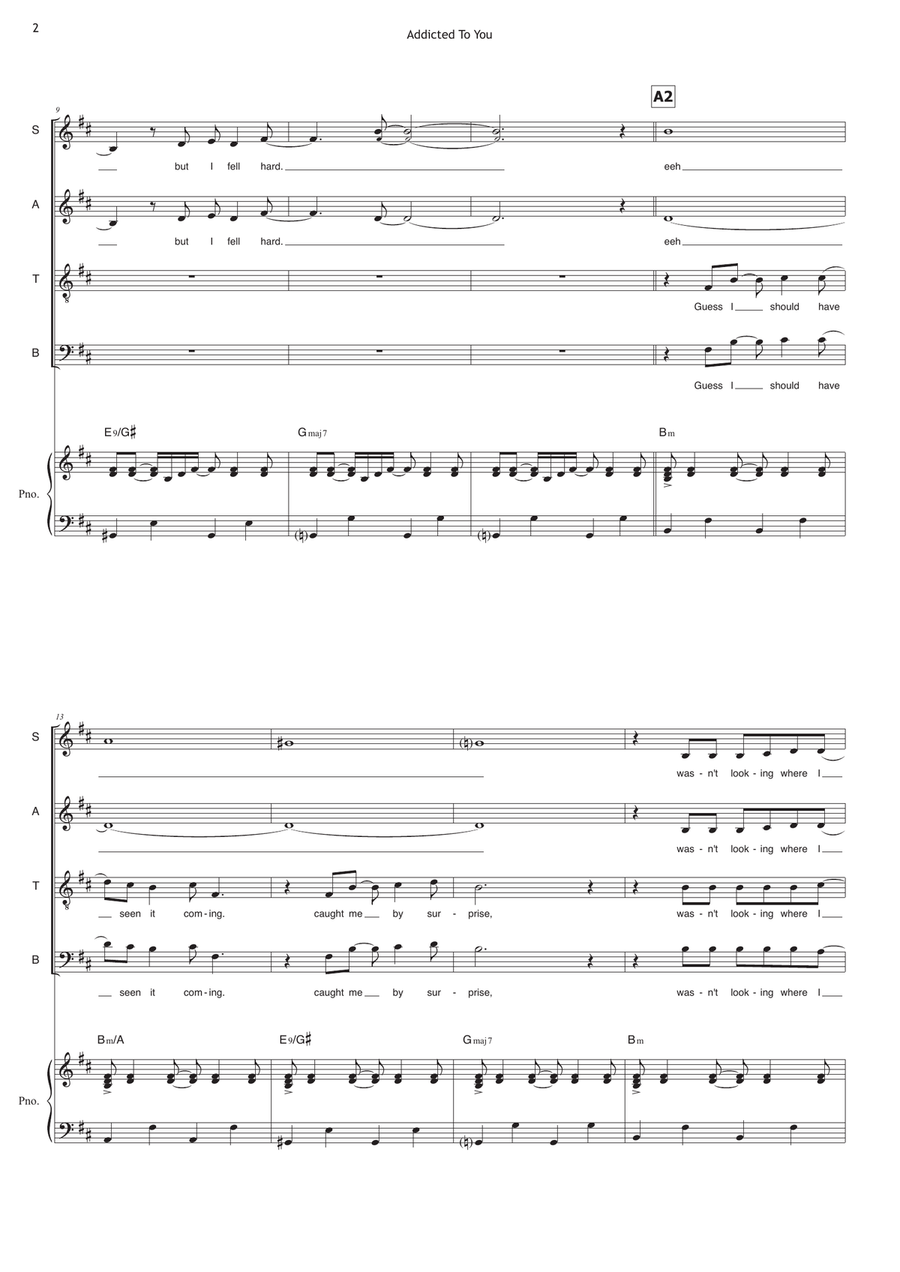 Addicted To You 4-Part scores gallery preview page 2