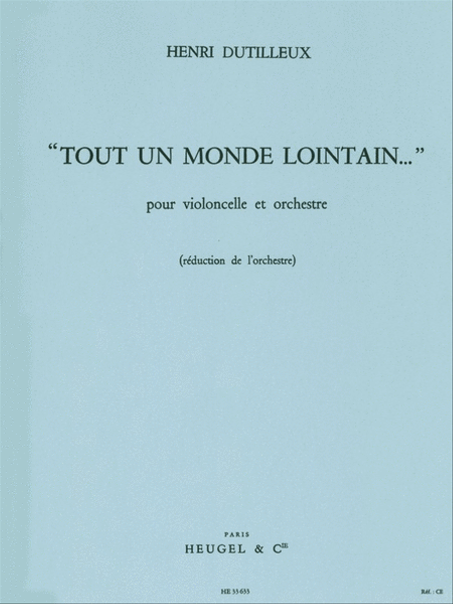 Book cover for Tout Un Monde Lointain