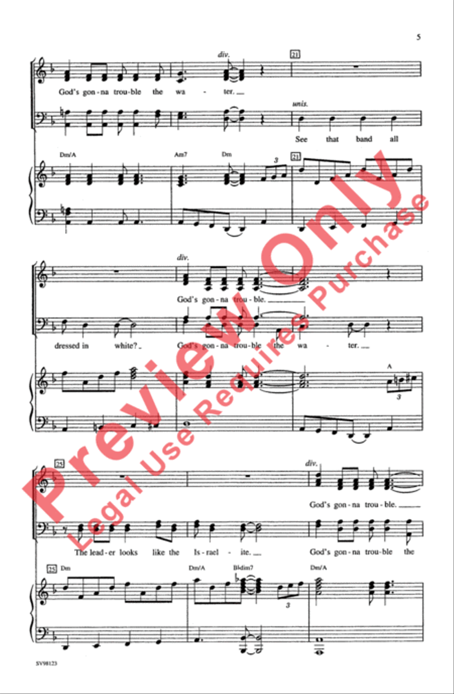 Wade in the Water 4-Part scores gallery preview page 4