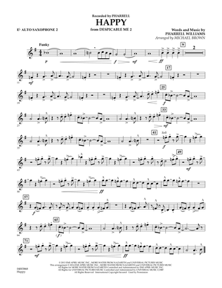Happy (from Despicable Me 2) (arr. Michael Brown) - Eb Alto Saxophone 2