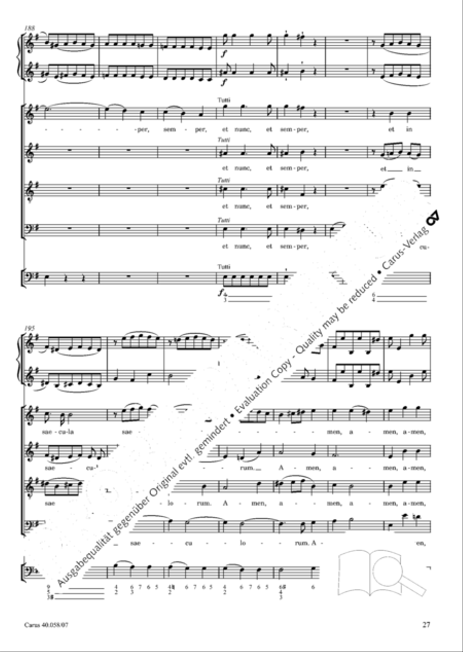 Vesperae solennes de Dominica 4-Part scores gallery preview page 32