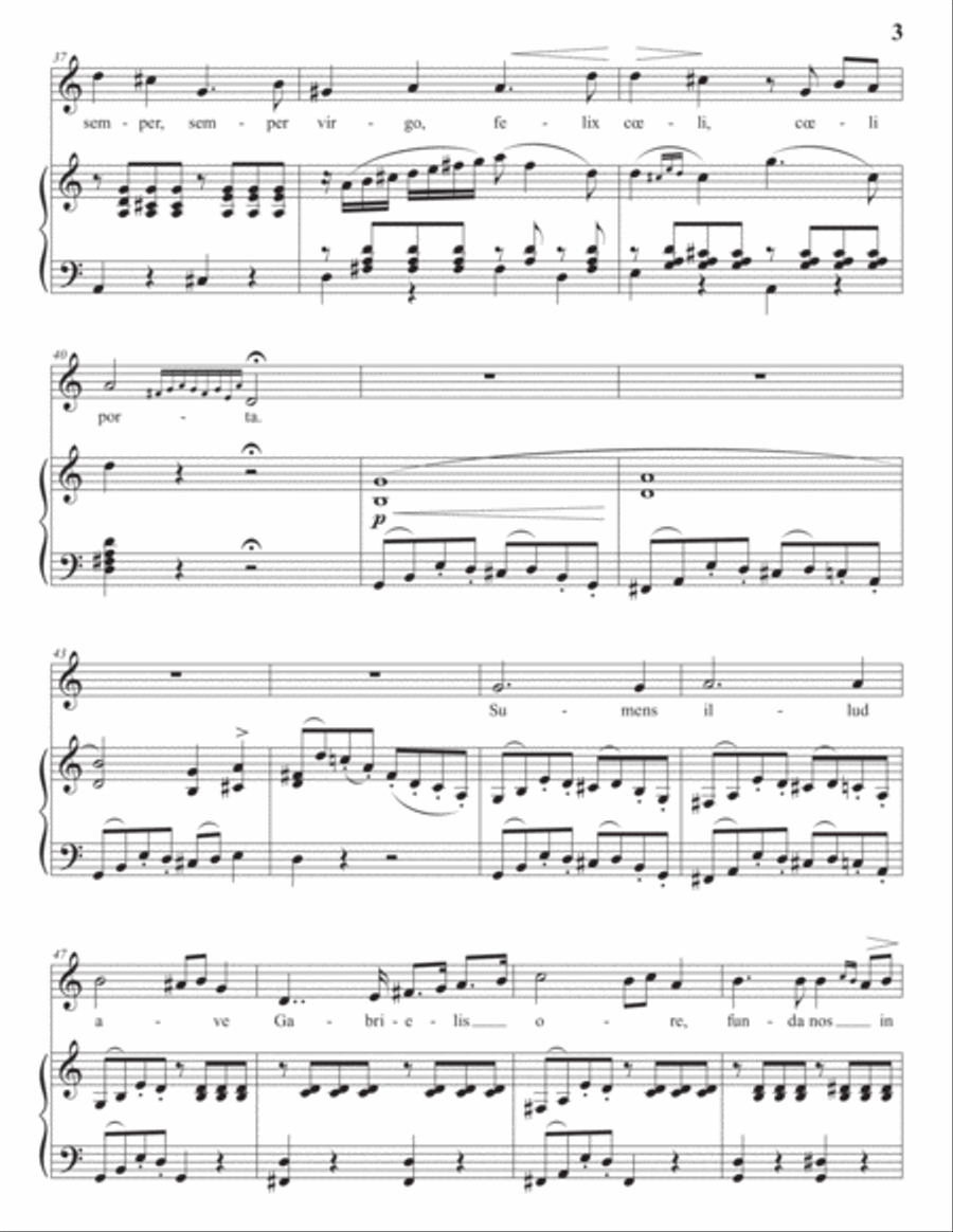 PROCH: Ave, Maris stella (transposed to C major) Voice scores gallery preview page 4