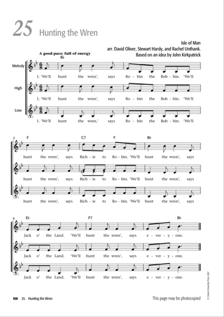 Folk Voiceworks Unison Choir scores gallery preview page 16