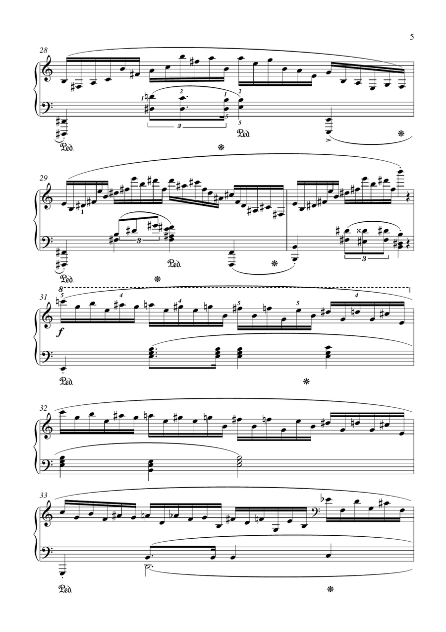 Chopin - Etude Op. 25, No. 11 in A minor ('Winter Wind') for piano solo Piano Method scores gallery preview page 6