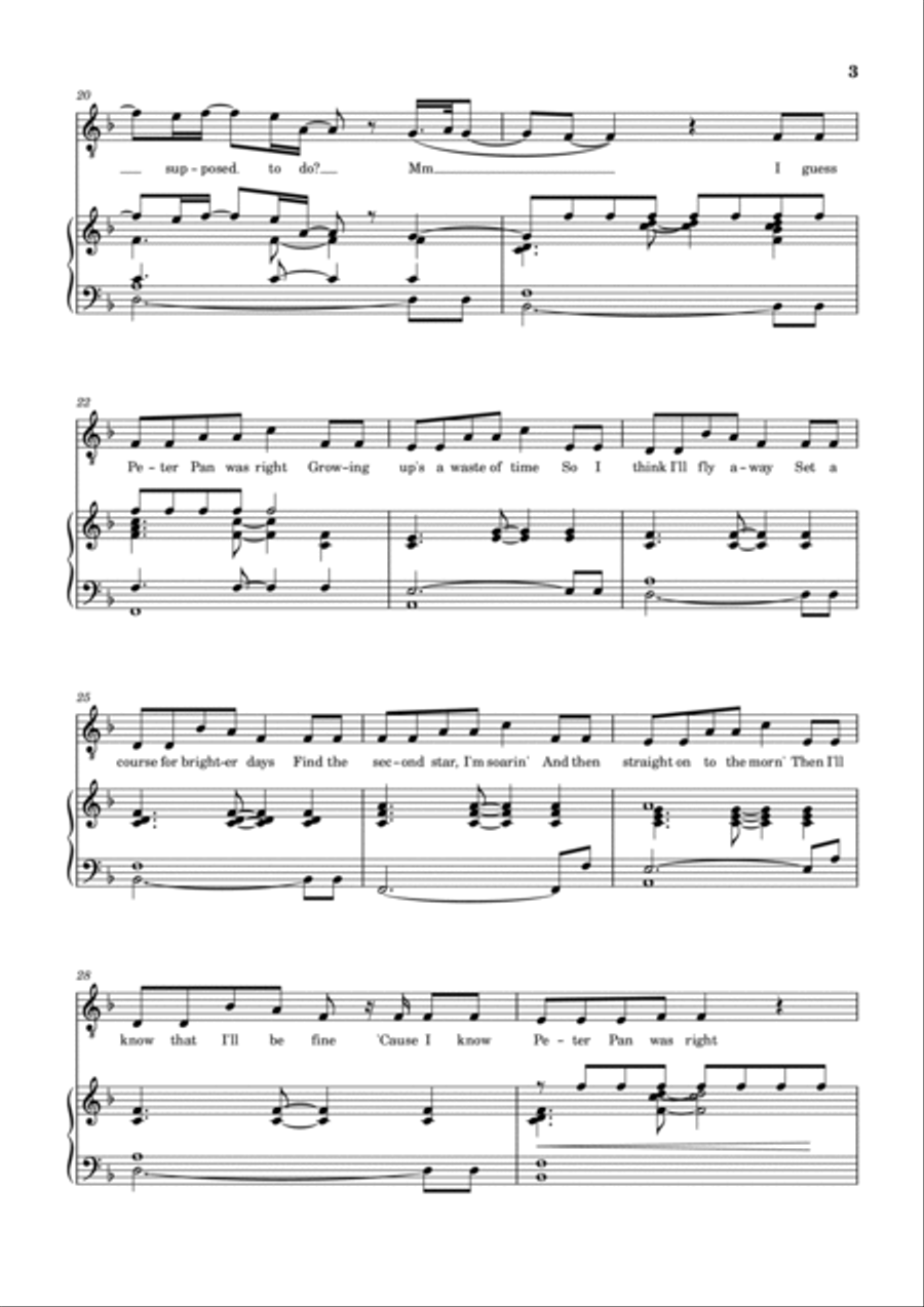 Peter Pan Was Right Voice scores gallery preview page 3