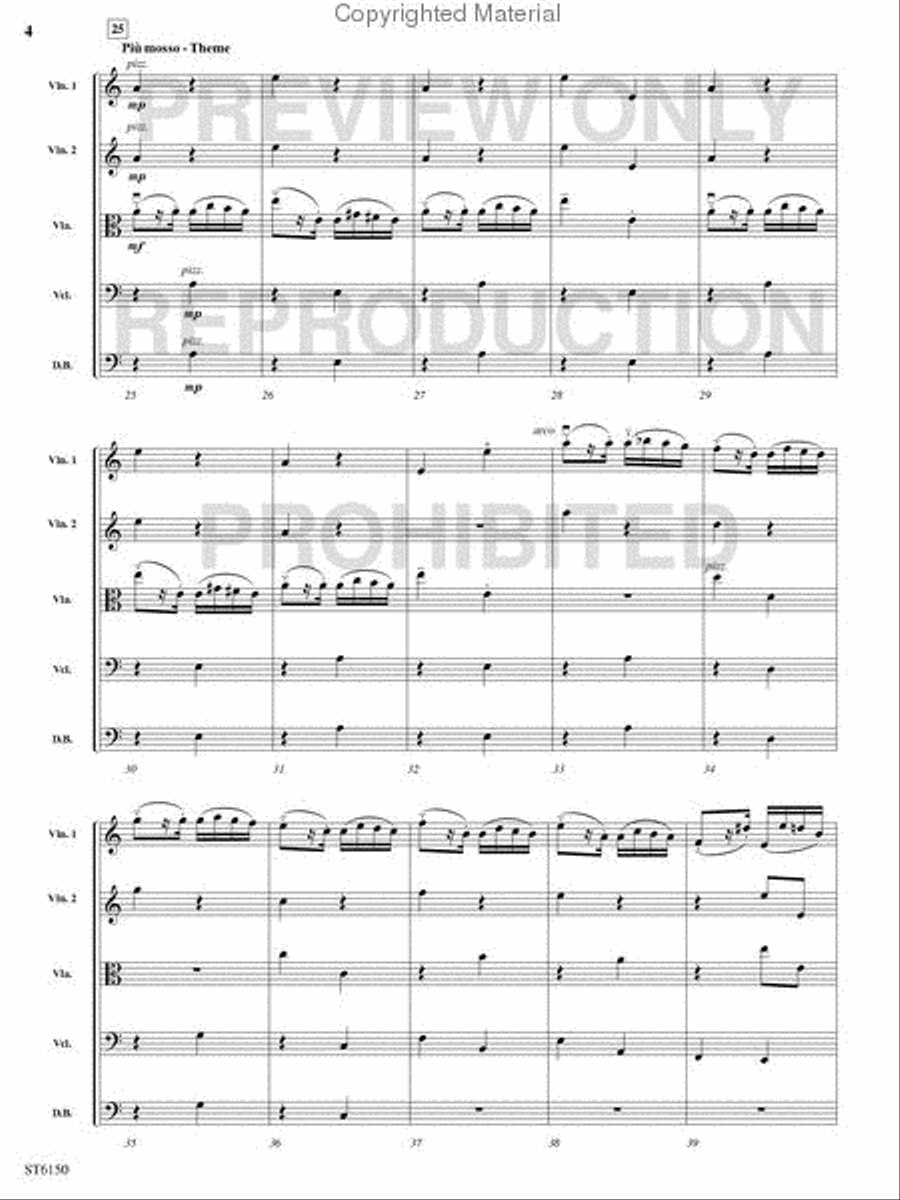 Variations on Paganini String Orchestra scores gallery preview page 3