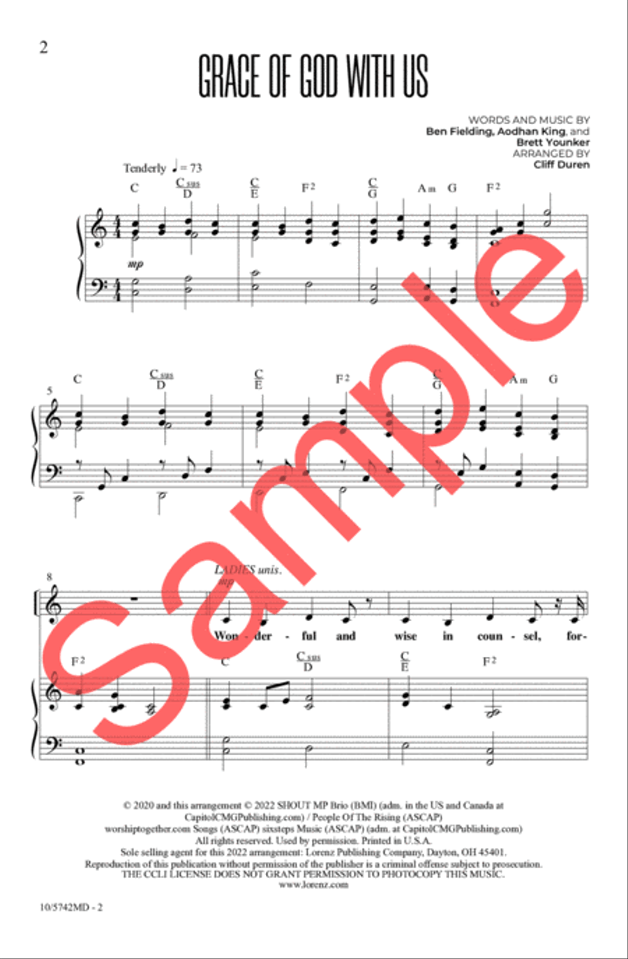 Grace of God With Us 4-Part scores gallery preview page 3