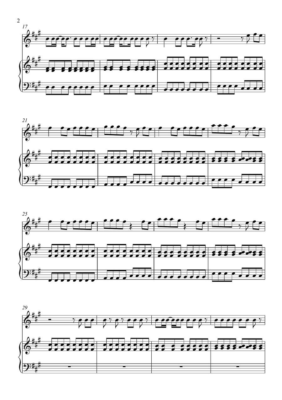 Bleed It Out Voice scores gallery preview page 2