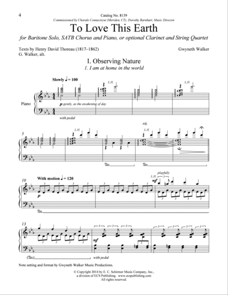 To Love This Earth 4-Part scores gallery preview page 3