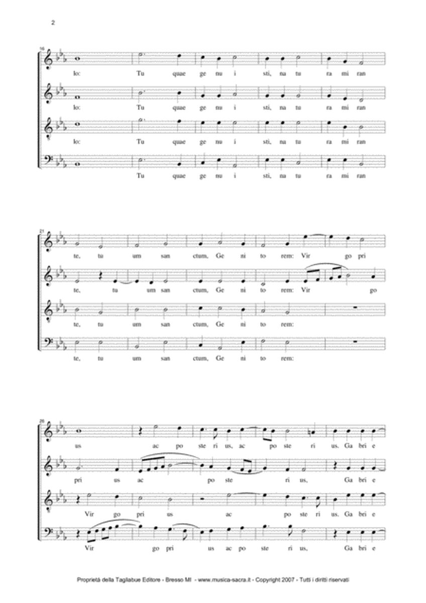 ALMA REDEMPTORIS MATER - G.P. Palestrina - Mottetto for SATB Choir - Score Only image number null