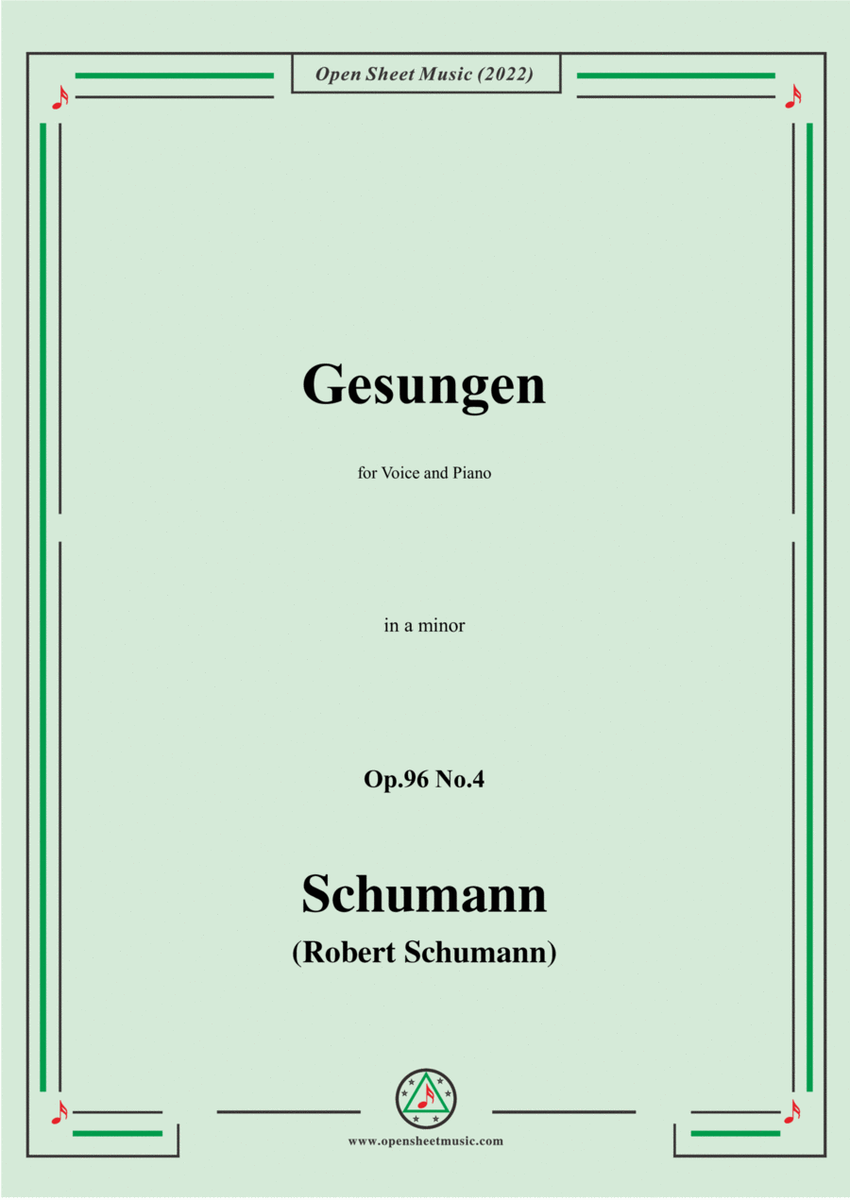 Schumann-Gesungen,Op.96 No.4,in a minor image number null