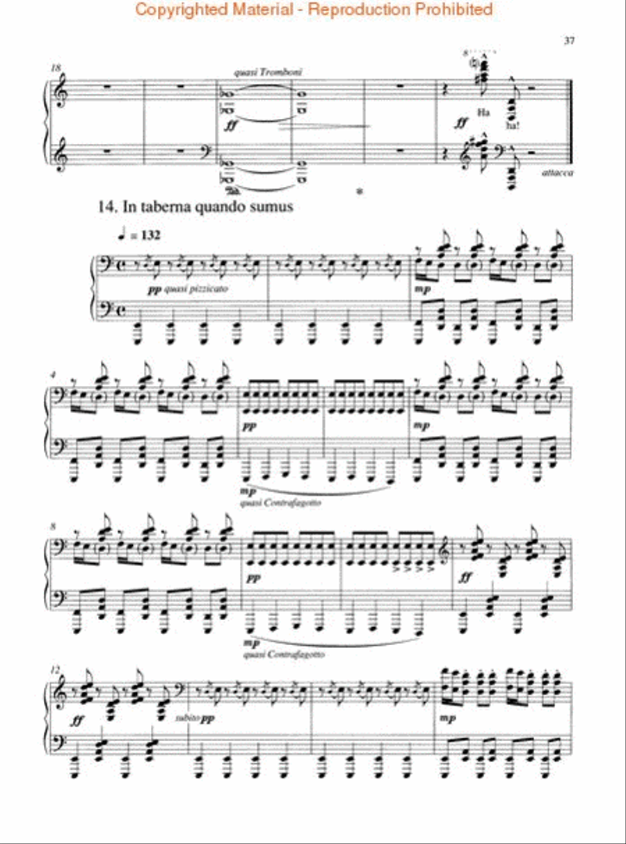 Carmina Burana Piano Solo scores gallery preview page 4