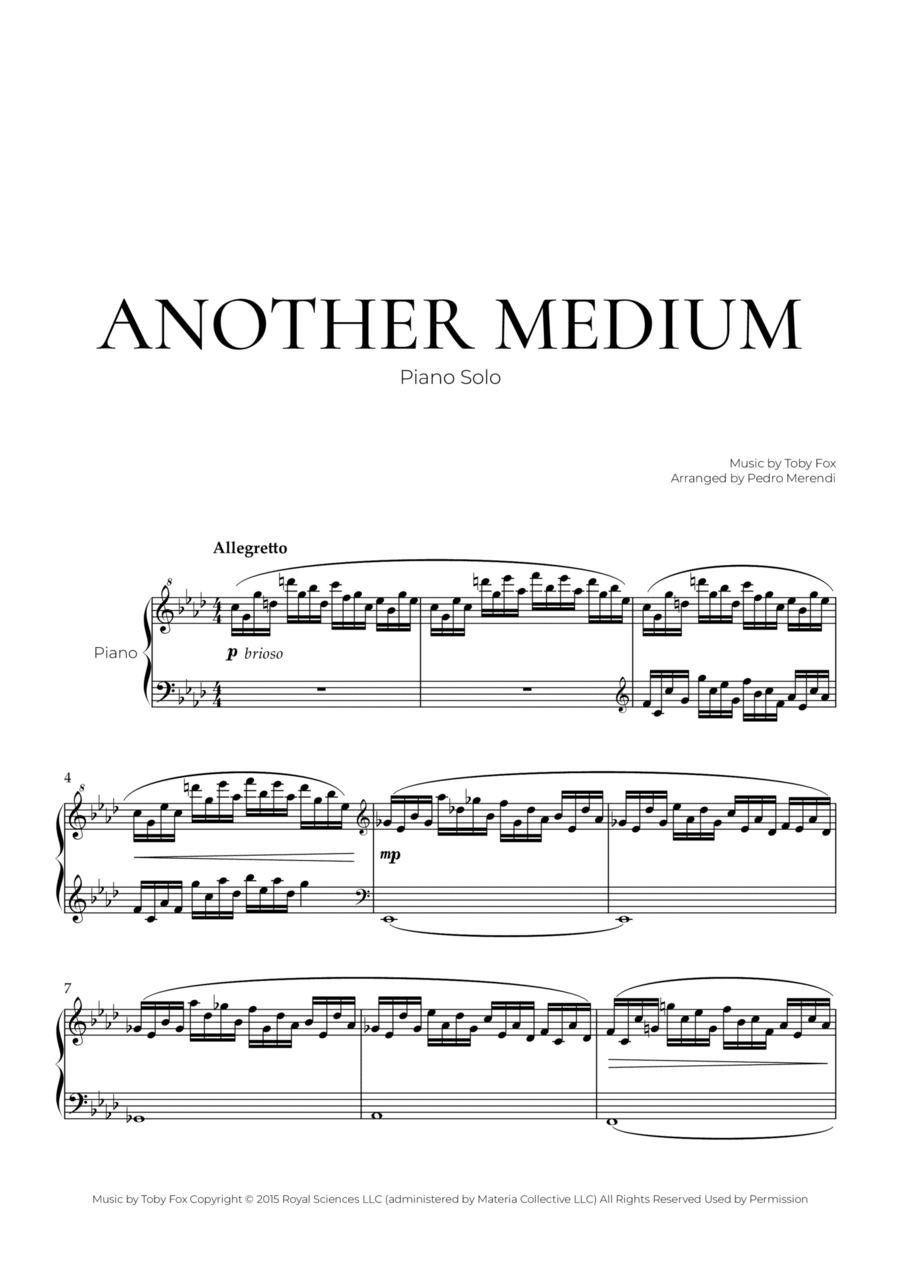 Another Medium Another Medium Piano Solo scores gallery preview page 1