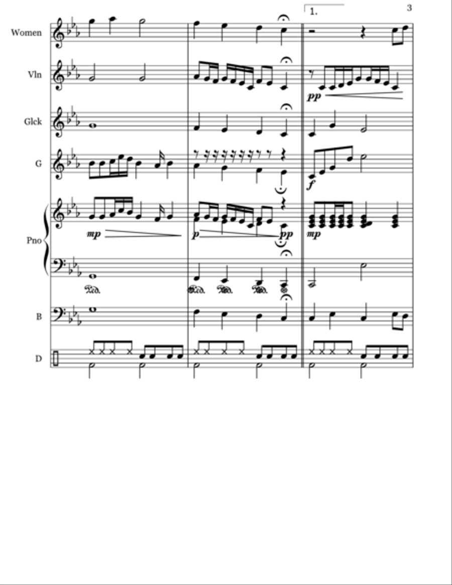 You Died for Me Unison Choir scores gallery preview page 3