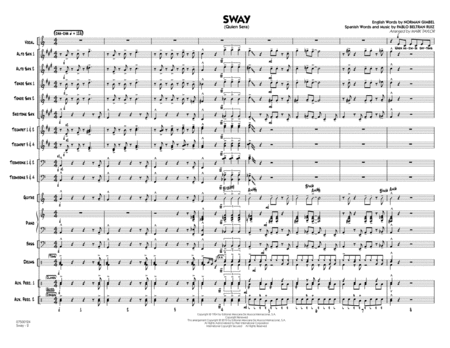 Sway (Quien Sera) - Conductor Score (Full Score)