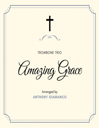 Book cover for AMAZING GRACE - trombone trio