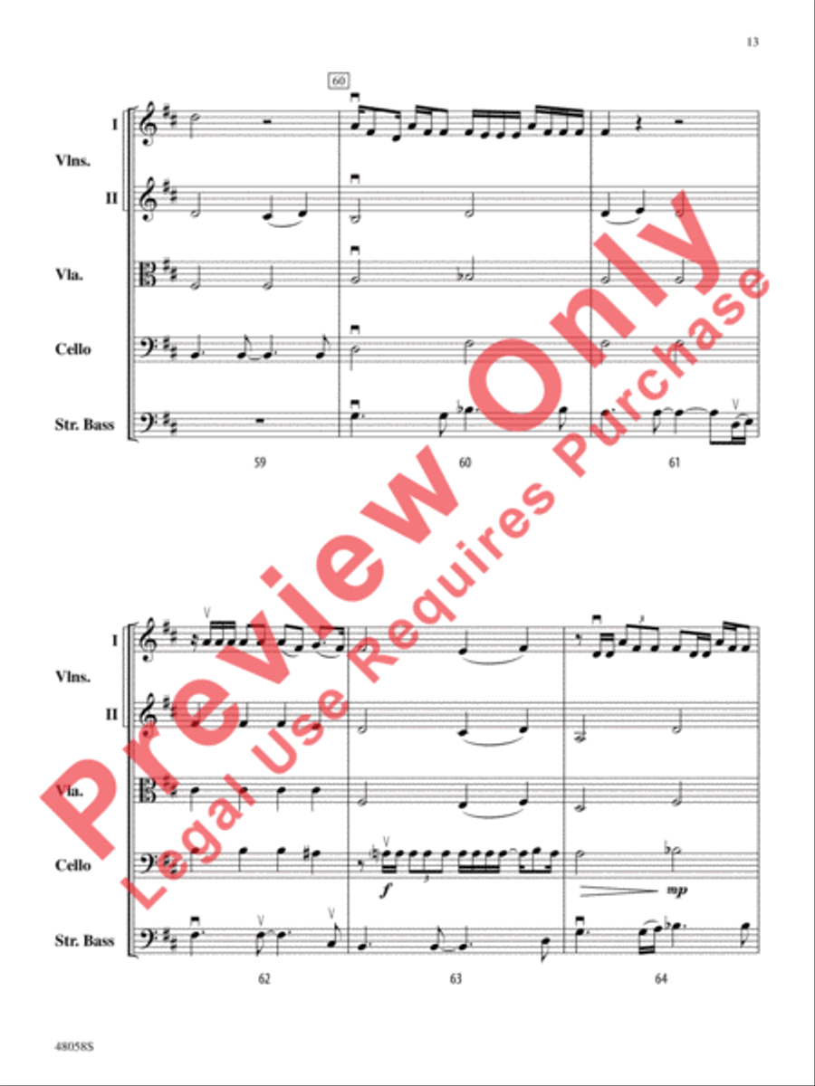Selections from Hamilton String Orchestra scores gallery preview page 14