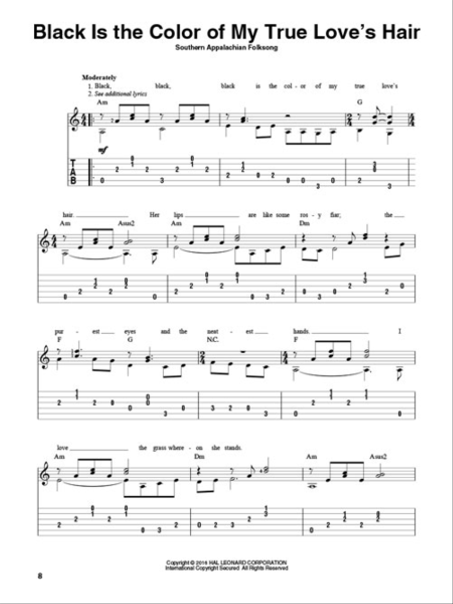 30 Easy Folk Guitar Solos Acoustic Guitar scores gallery preview page 4