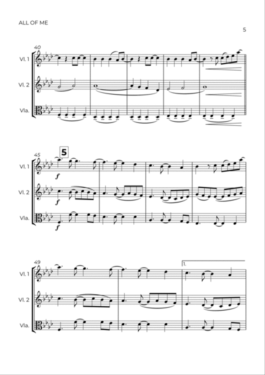 All Of Me All Of Me String Trio scores gallery preview page 5