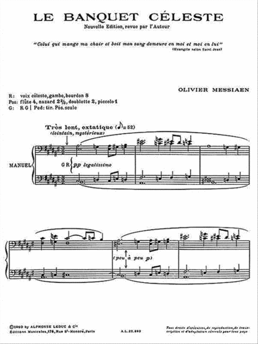 Le Banquet Celeste Organ scores gallery preview page 3