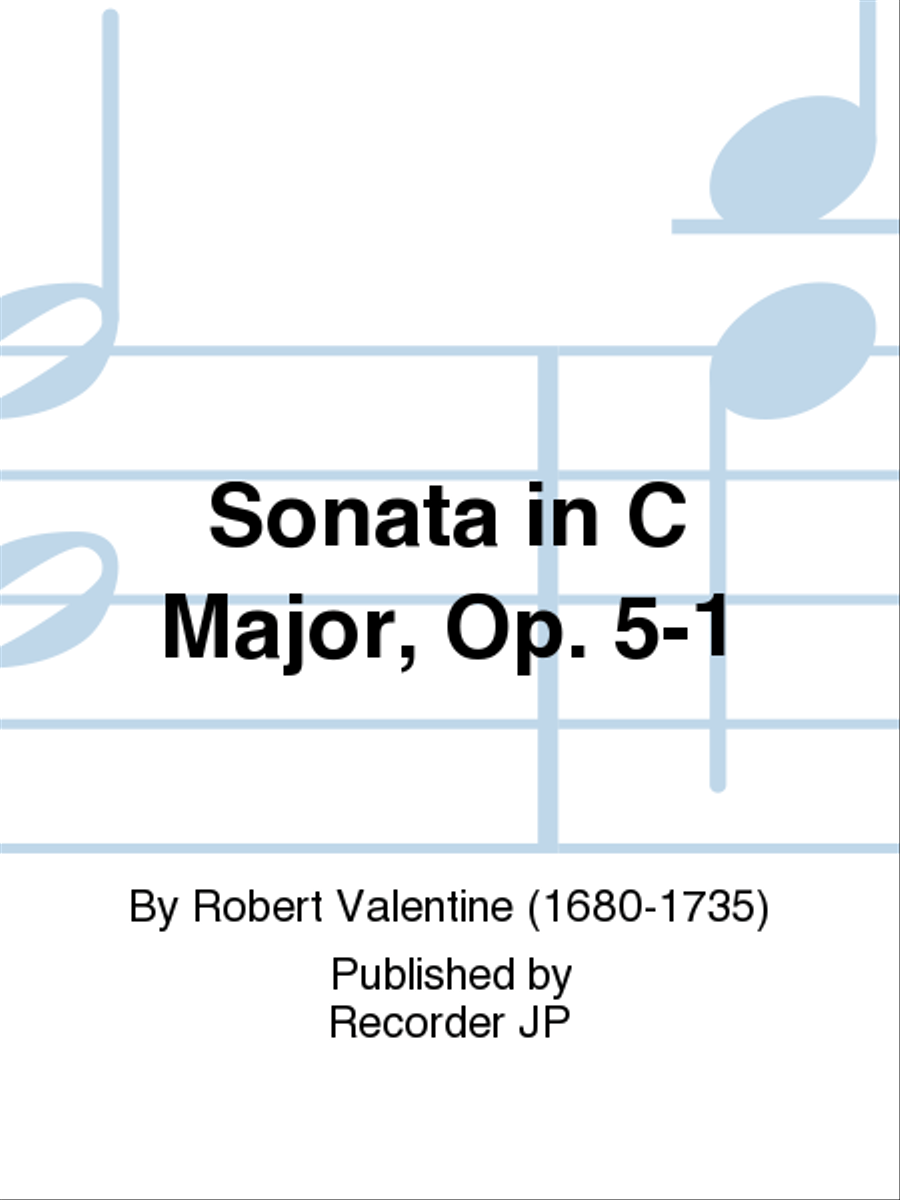 Sonata in C Major, Op. 5-1 Alto Recorder scores gallery preview page 1